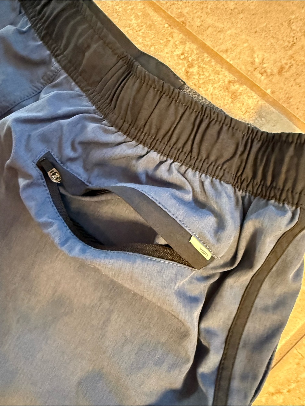 Vuori Men Azure Linen Texture Blue Unlined Drawstring Banks Shorts V330 Medium - Picture 11 of 12
